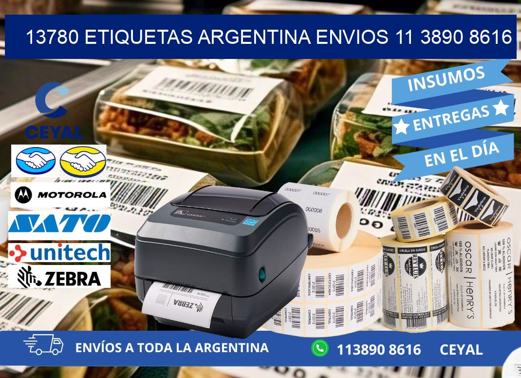 13780 ETIQUETAS ARGENTINA ENVIOS 11 3890 8616