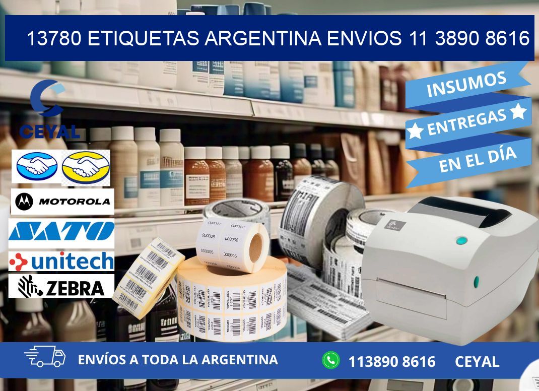 13780 ETIQUETAS ARGENTINA ENVIOS 11 3890 8616