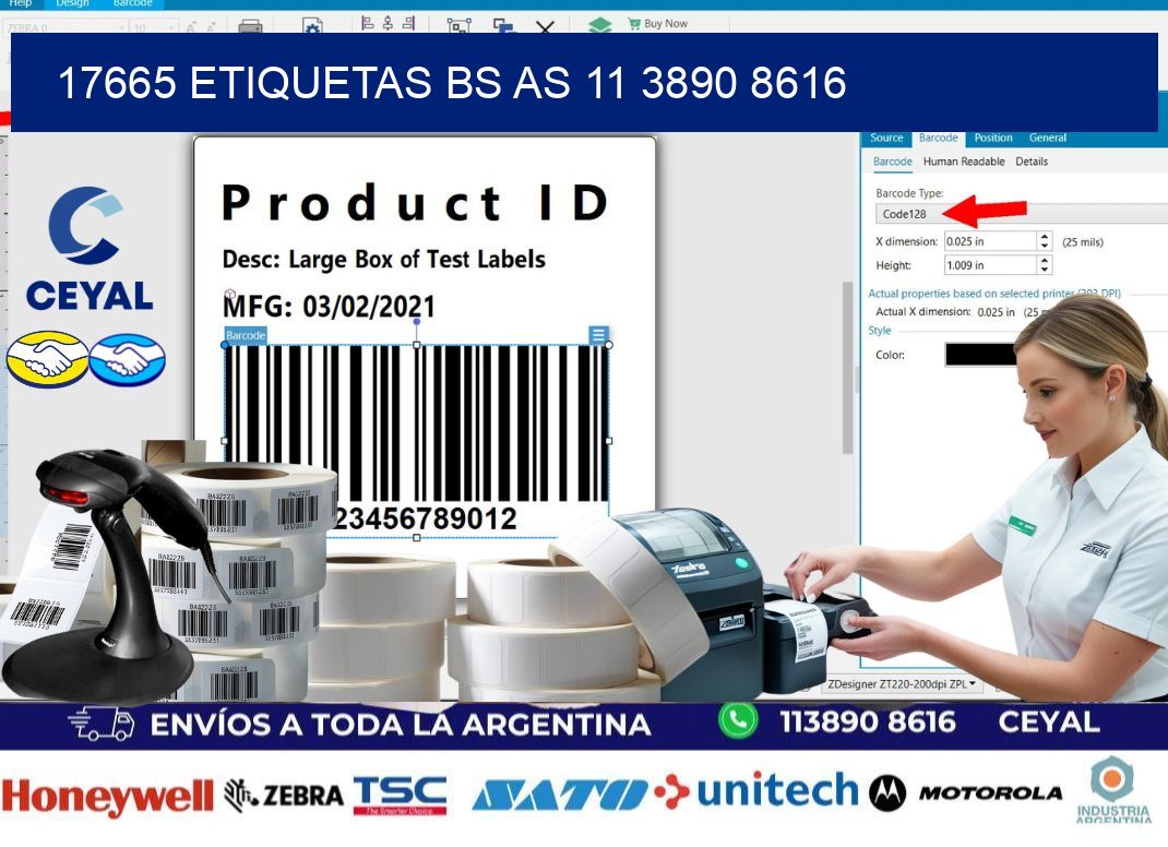 17665 ETIQUETAS BS AS 11 3890 8616