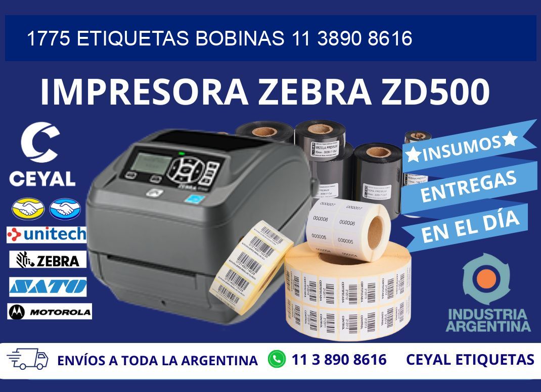 1775 ETIQUETAS BOBINAS 11 3890 8616