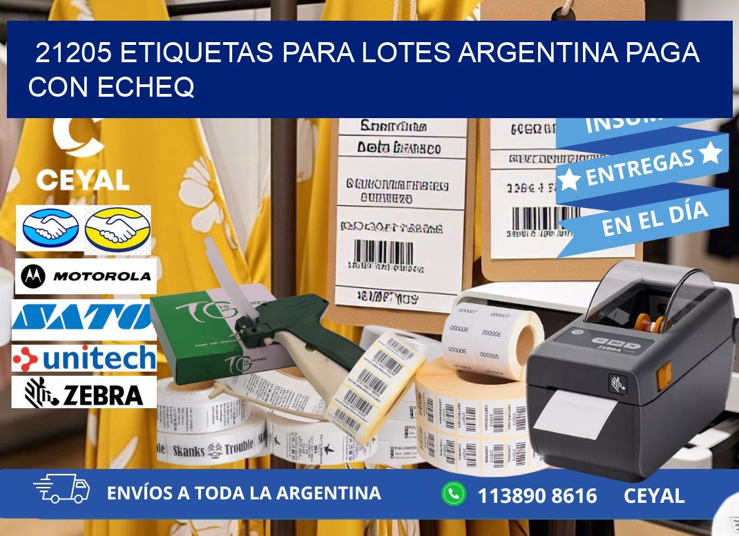 21205 ETIQUETAS PARA LOTES ARGENTINA PAGA CON ECHEQ