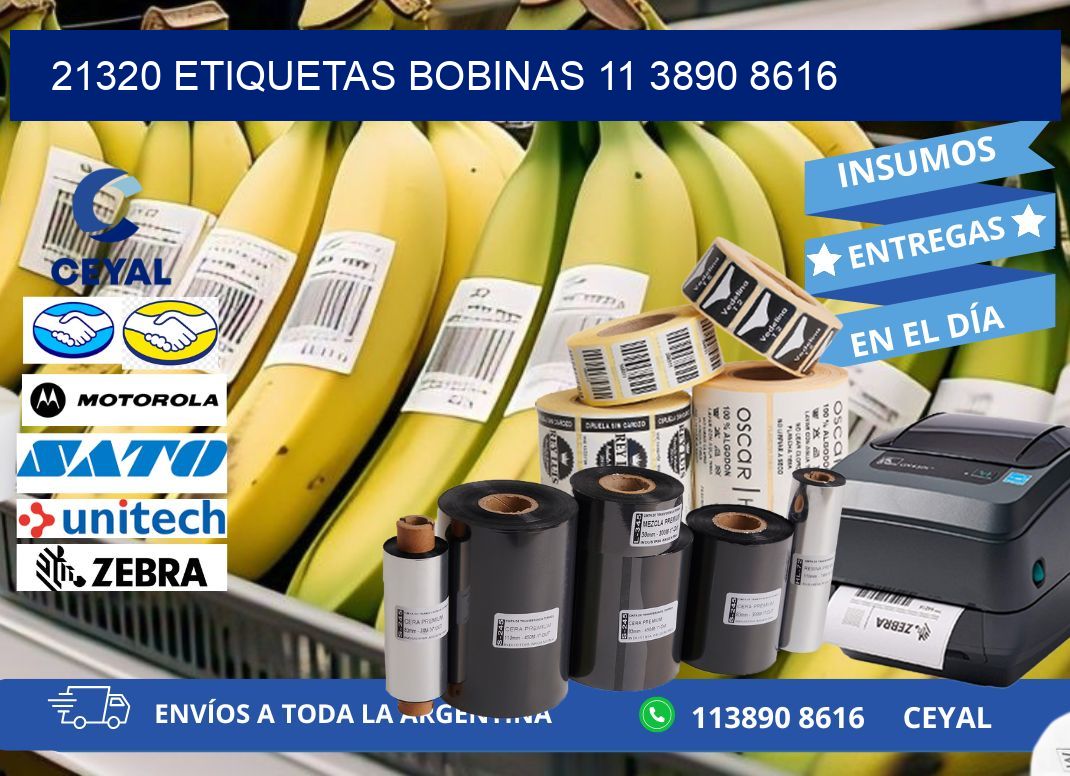 21320 ETIQUETAS BOBINAS 11 3890 8616