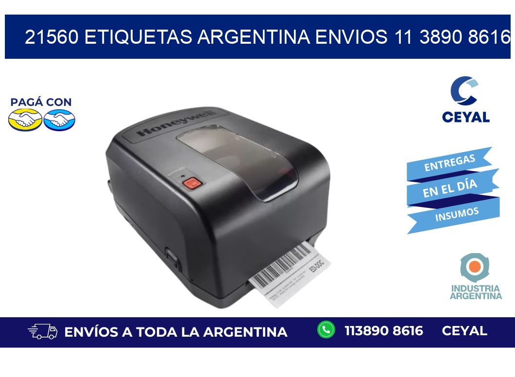 21560 ETIQUETAS ARGENTINA ENVIOS 11 3890 8616