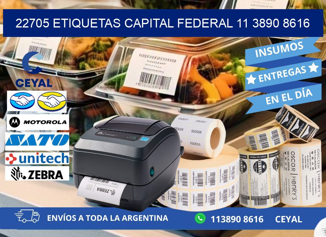 22705 ETIQUETAS CAPITAL FEDERAL 11 3890 8616