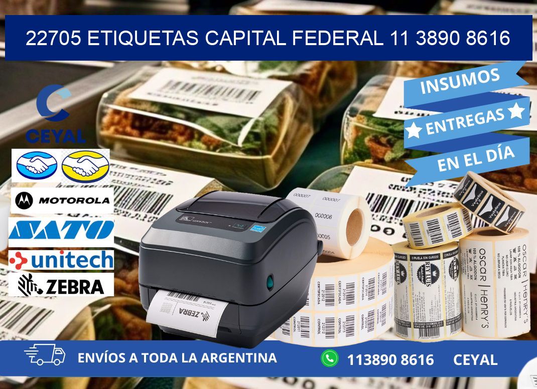 22705 ETIQUETAS CAPITAL FEDERAL 11 3890 8616