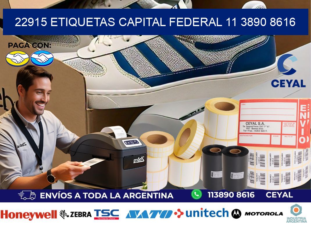 22915 ETIQUETAS CAPITAL FEDERAL 11 3890 8616