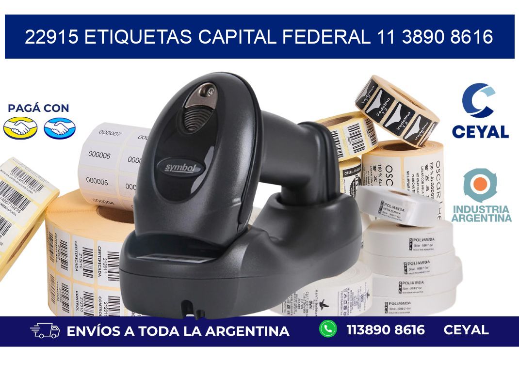 22915 ETIQUETAS CAPITAL FEDERAL 11 3890 8616