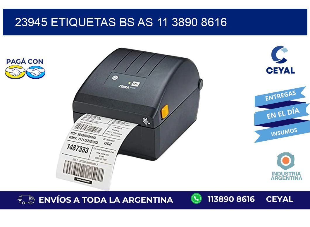 23945 ETIQUETAS BS AS 11 3890 8616