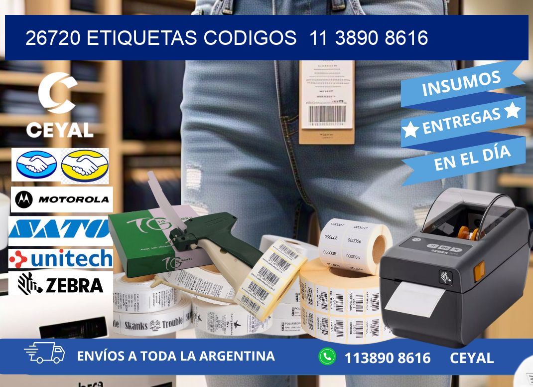 26720 ETIQUETAS CODIGOS  11 3890 8616