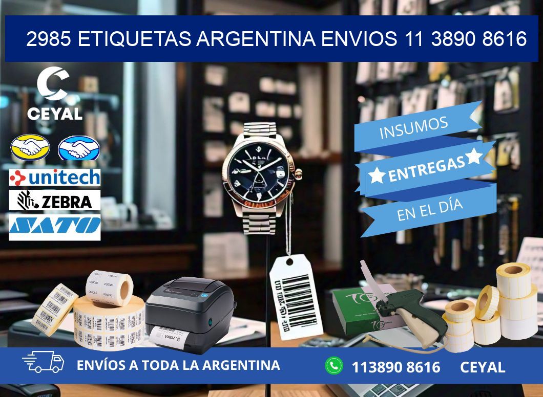 2985 ETIQUETAS ARGENTINA ENVIOS 11 3890 8616