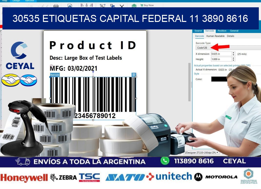 30535 ETIQUETAS CAPITAL FEDERAL 11 3890 8616
