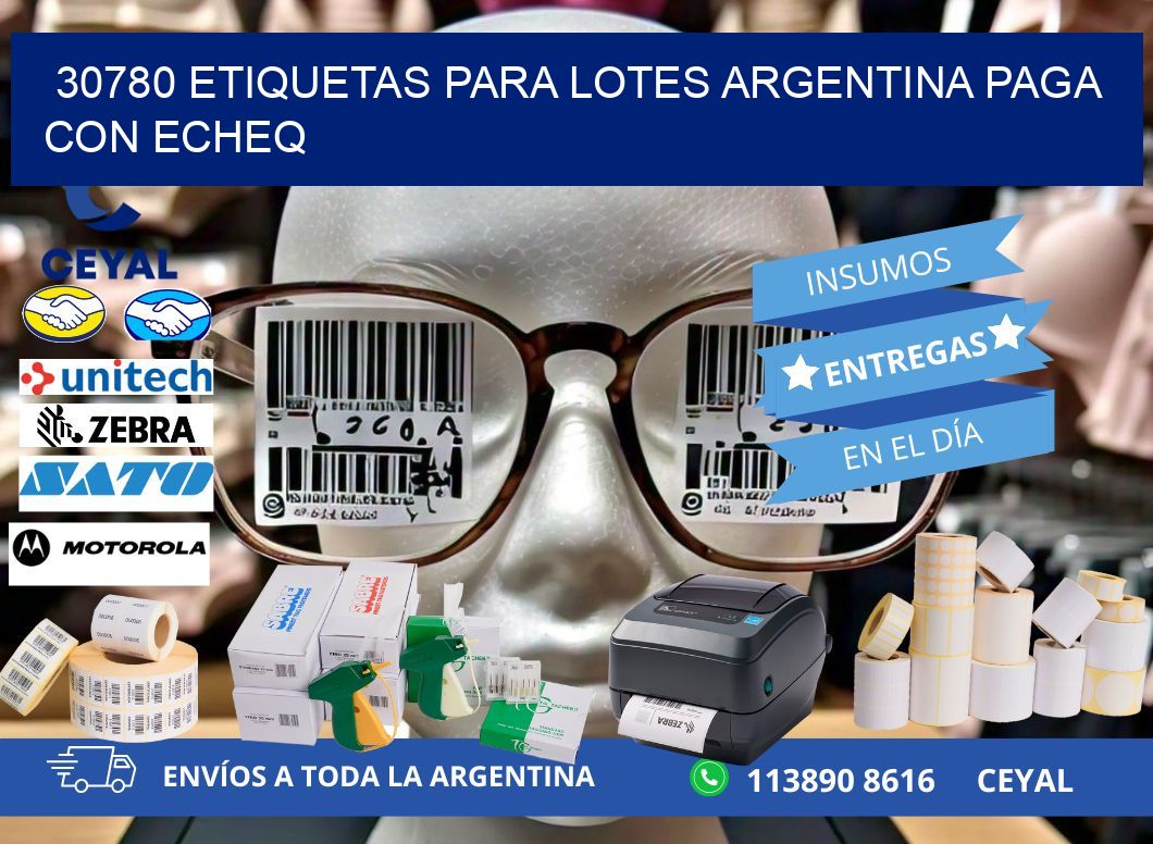 30780 ETIQUETAS PARA LOTES ARGENTINA PAGA CON ECHEQ