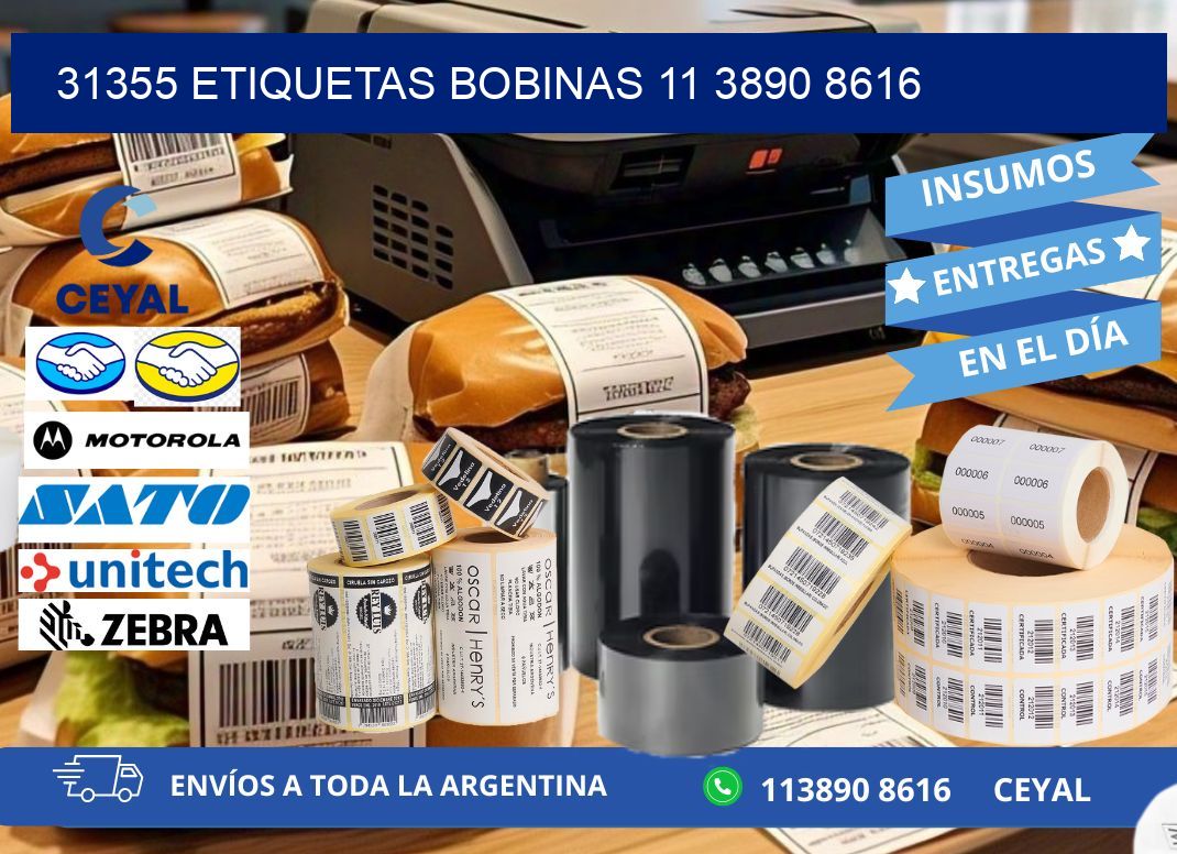 31355 ETIQUETAS BOBINAS 11 3890 8616