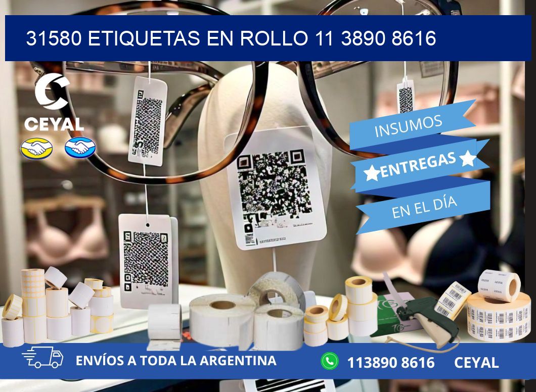 31580 ETIQUETAS EN ROLLO 11 3890 8616