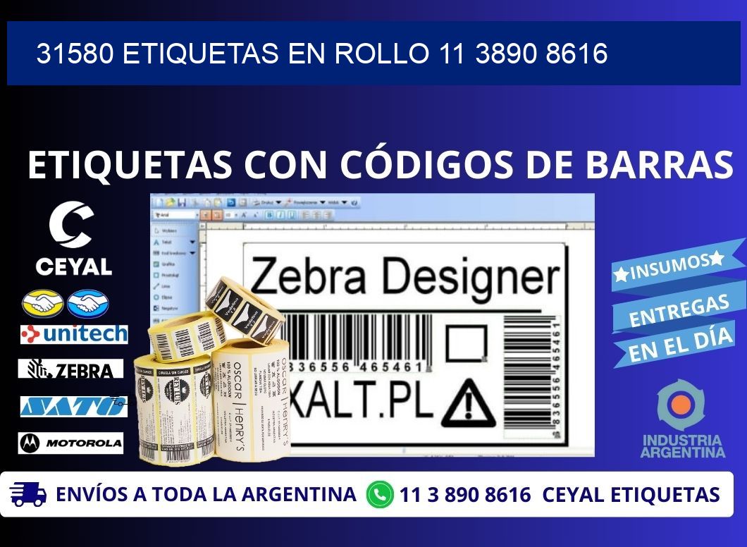 31580 ETIQUETAS EN ROLLO 11 3890 8616