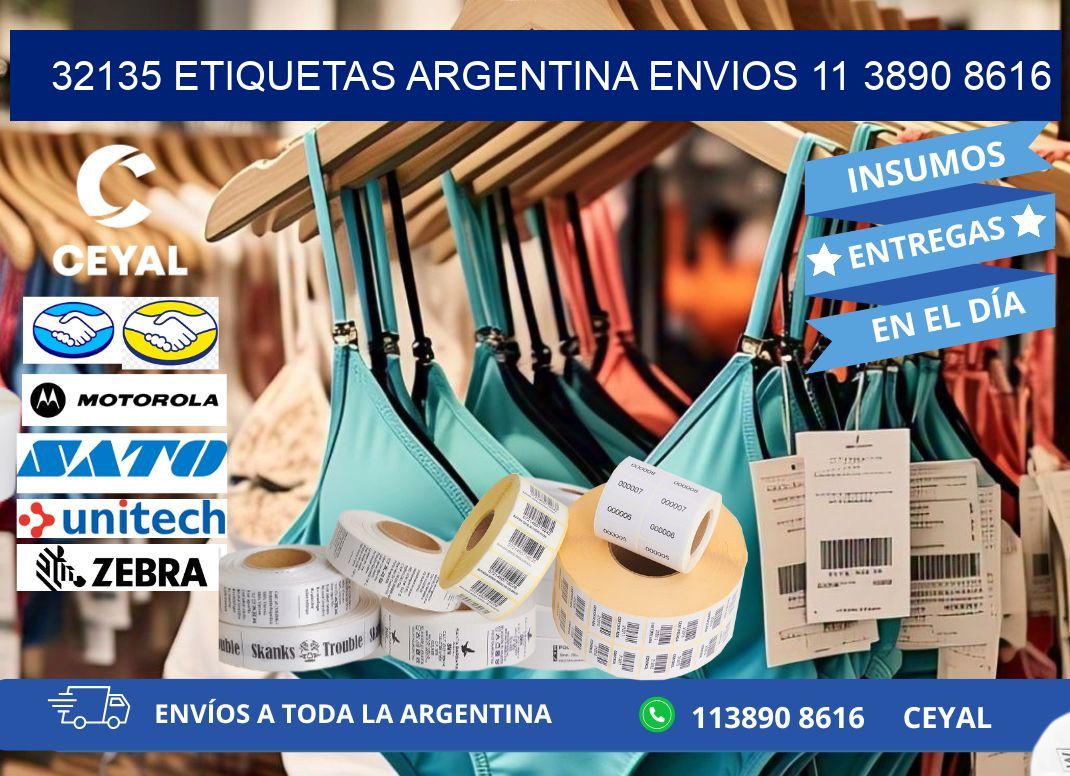 32135 ETIQUETAS ARGENTINA ENVIOS 11 3890 8616