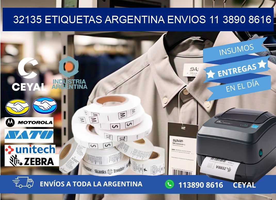 32135 ETIQUETAS ARGENTINA ENVIOS 11 3890 8616