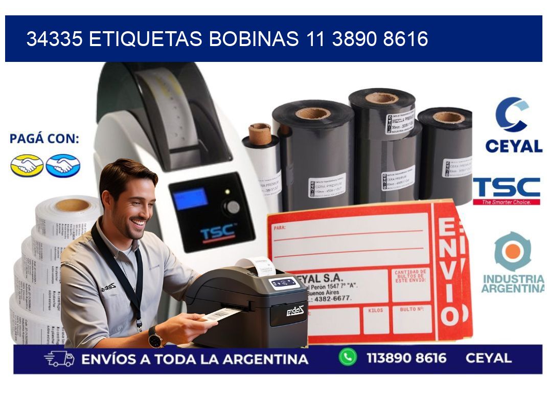 34335 ETIQUETAS BOBINAS 11 3890 8616