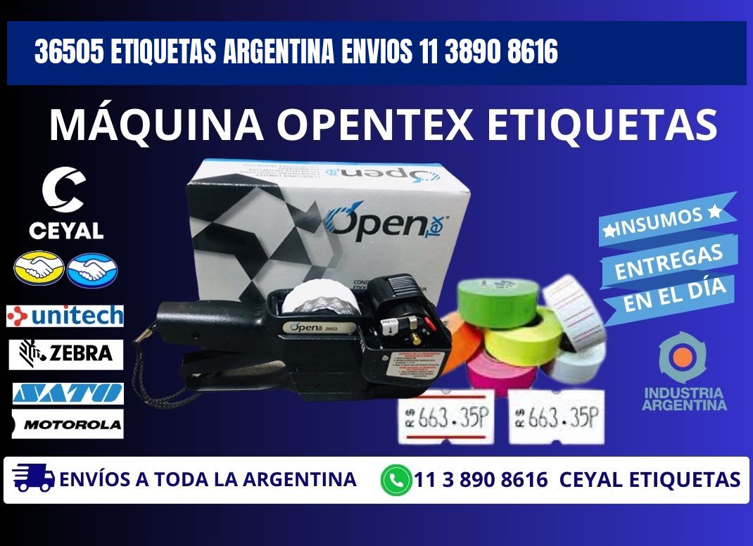 36505 ETIQUETAS ARGENTINA ENVIOS 11 3890 8616