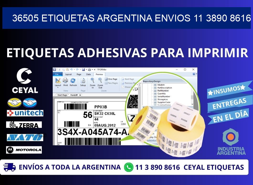 36505 ETIQUETAS ARGENTINA ENVIOS 11 3890 8616