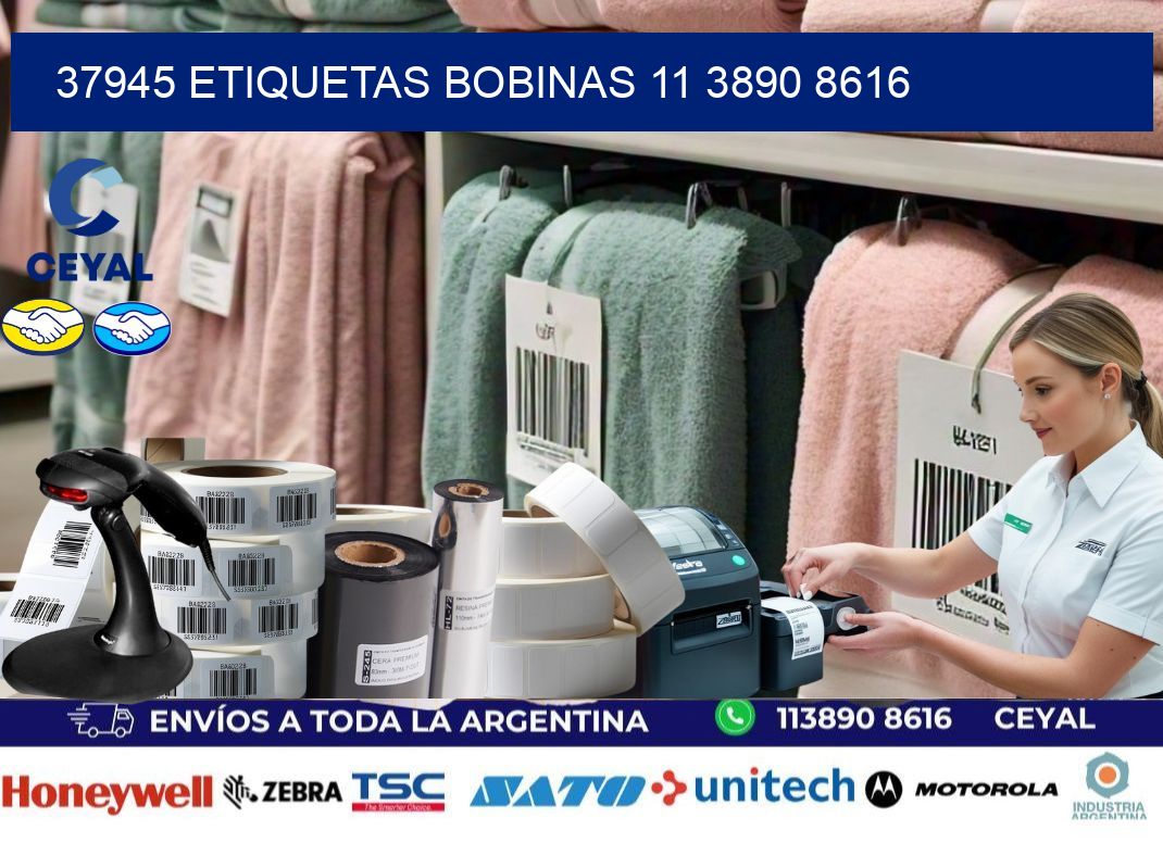 37945 ETIQUETAS BOBINAS 11 3890 8616