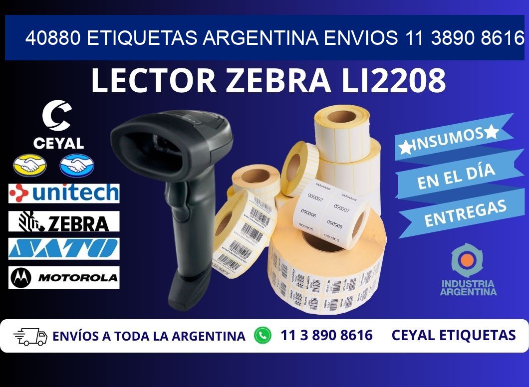40880 ETIQUETAS ARGENTINA ENVIOS 11 3890 8616