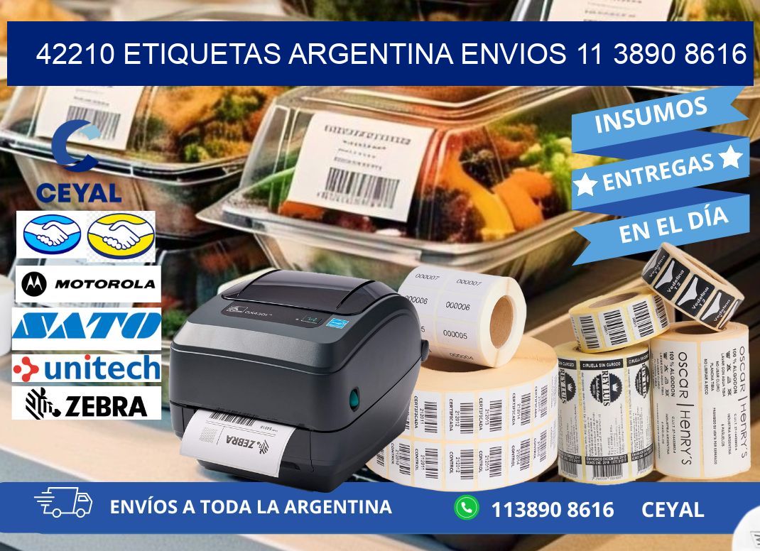42210 ETIQUETAS ARGENTINA ENVIOS 11 3890 8616