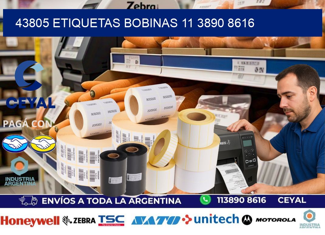 43805 ETIQUETAS BOBINAS 11 3890 8616