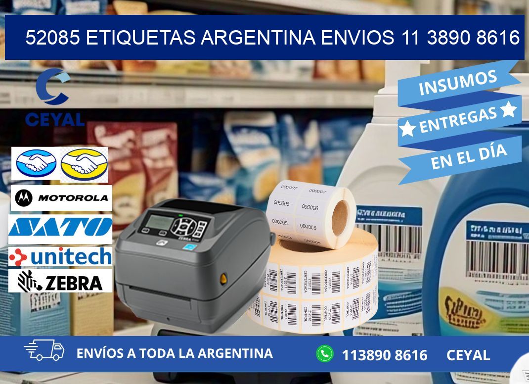52085 ETIQUETAS ARGENTINA ENVIOS 11 3890 8616