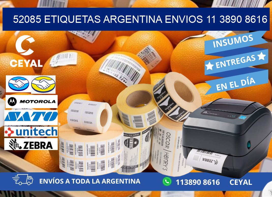 52085 ETIQUETAS ARGENTINA ENVIOS 11 3890 8616