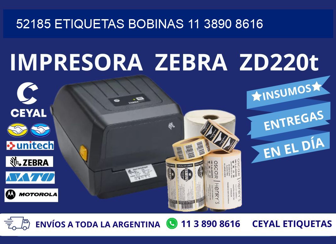52185 ETIQUETAS BOBINAS 11 3890 8616