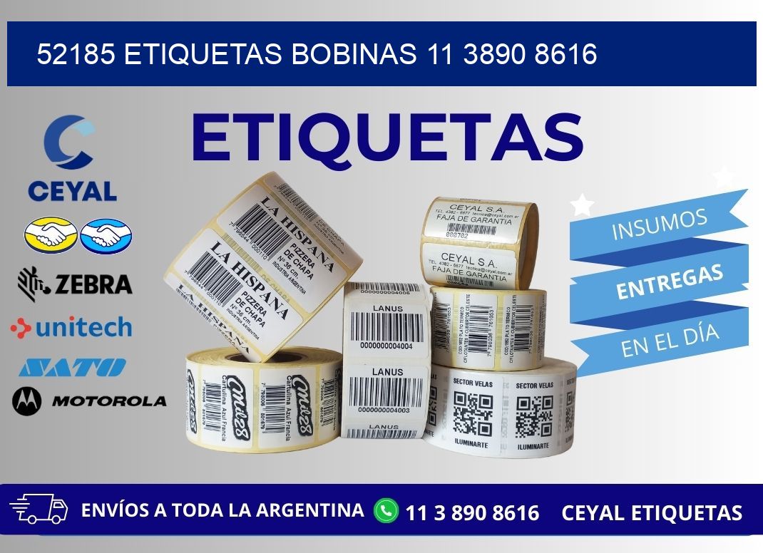 52185 ETIQUETAS BOBINAS 11 3890 8616
