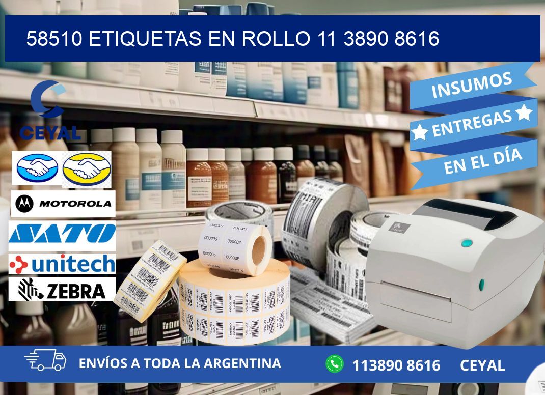 58510 ETIQUETAS EN ROLLO 11 3890 8616