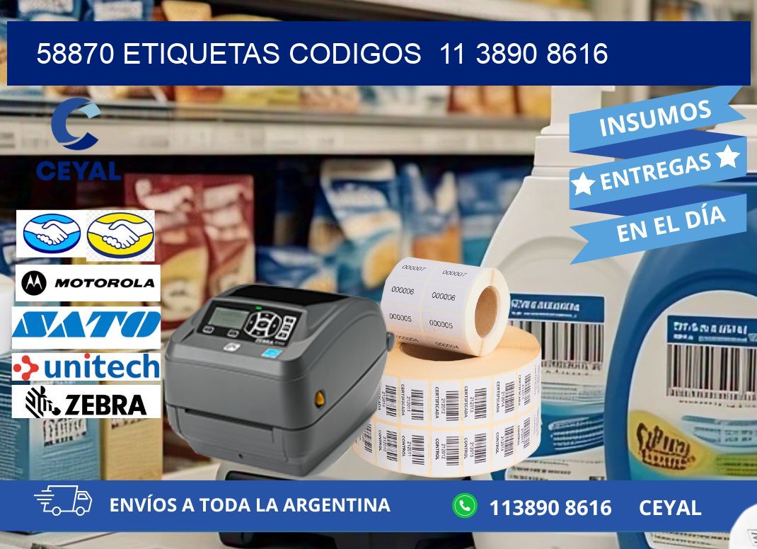 58870 ETIQUETAS CODIGOS  11 3890 8616