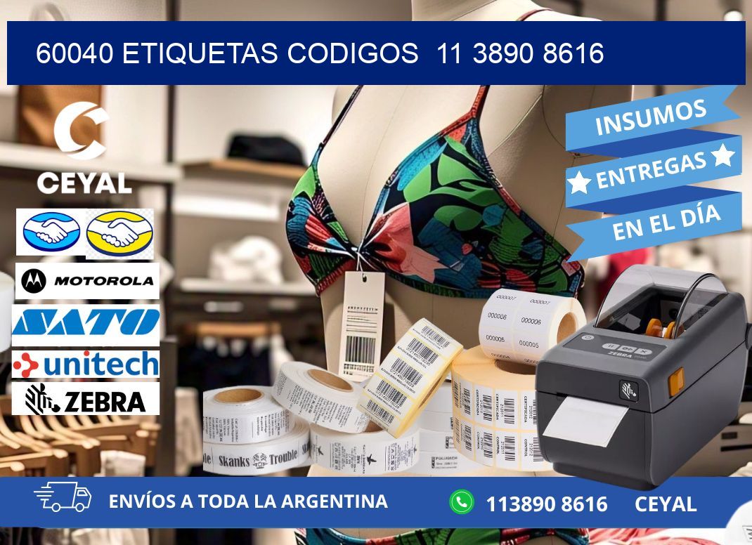 60040 ETIQUETAS CODIGOS  11 3890 8616