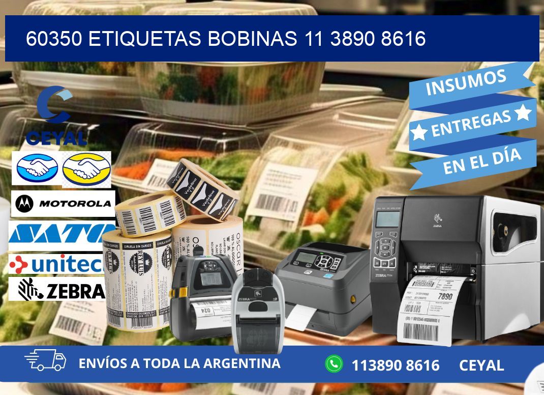 60350 ETIQUETAS BOBINAS 11 3890 8616