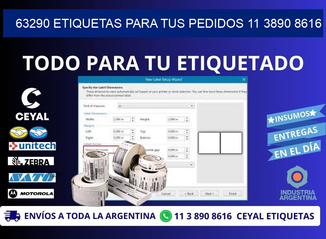 63290 ETIQUETAS PARA TUS PEDIDOS 11 3890 8616