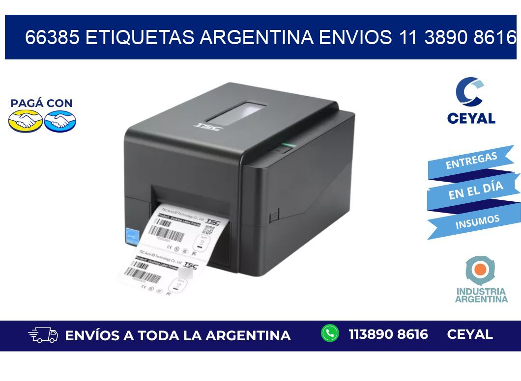 66385 ETIQUETAS ARGENTINA ENVIOS 11 3890 8616