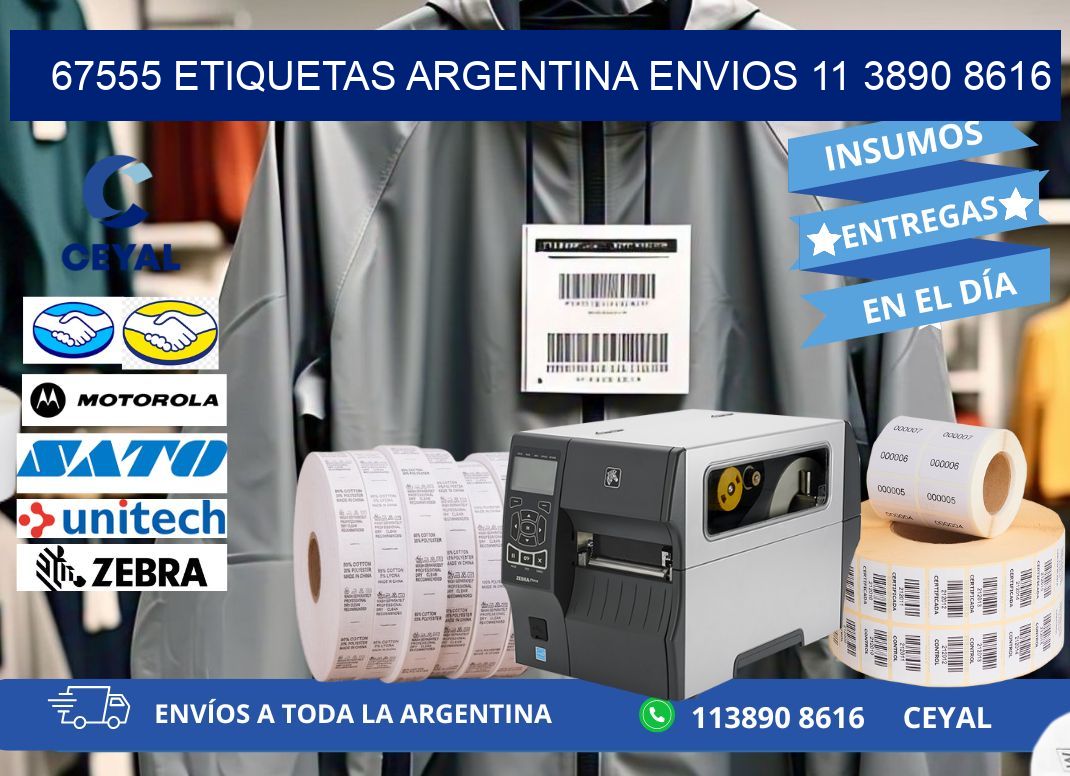 67555 ETIQUETAS ARGENTINA ENVIOS 11 3890 8616