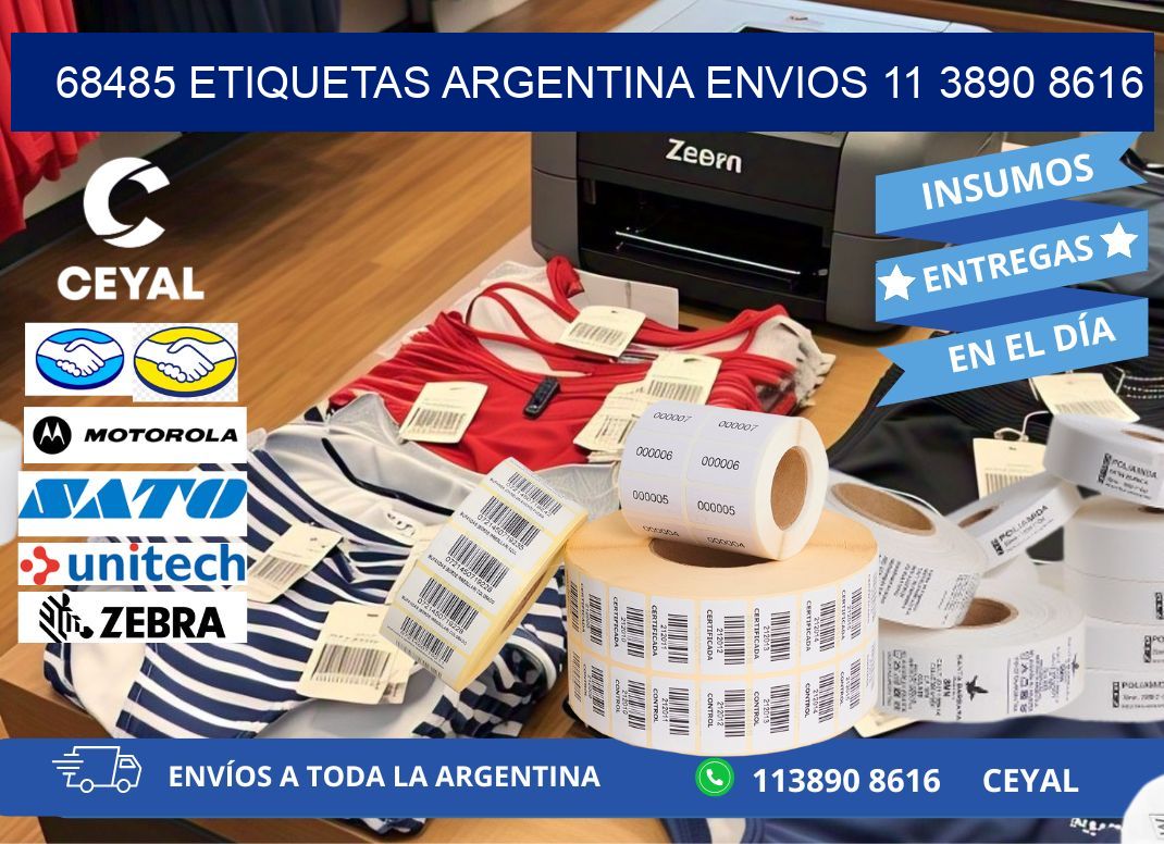 68485 ETIQUETAS ARGENTINA ENVIOS 11 3890 8616