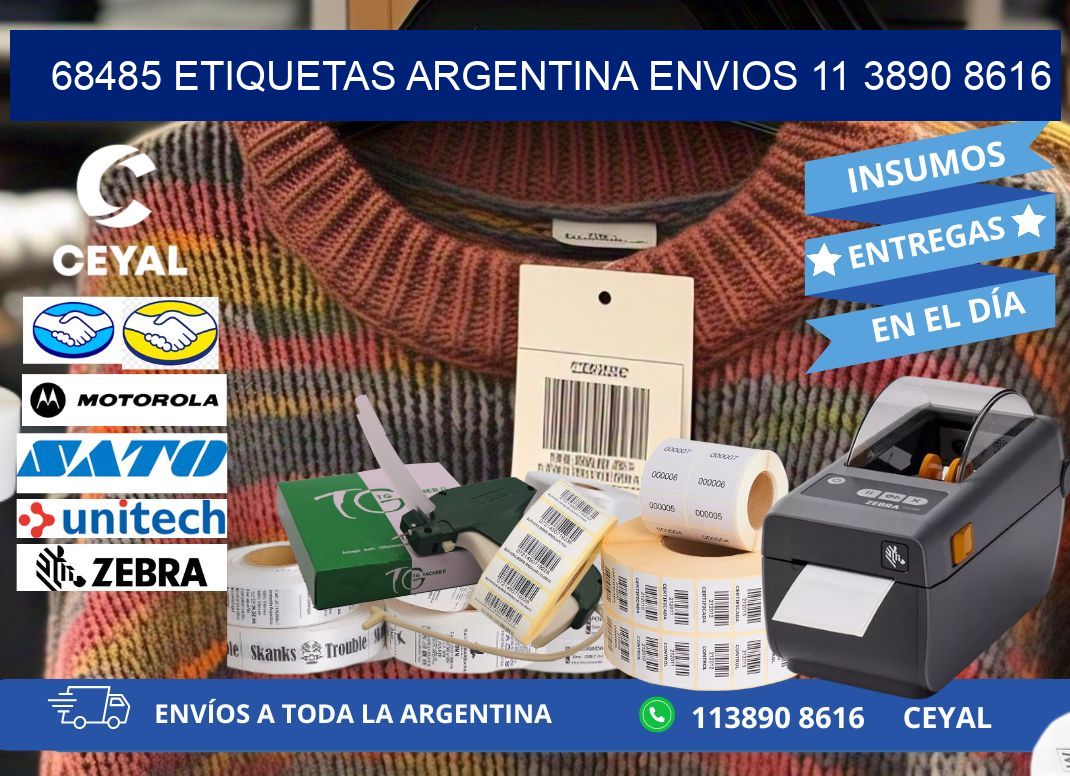 68485 ETIQUETAS ARGENTINA ENVIOS 11 3890 8616