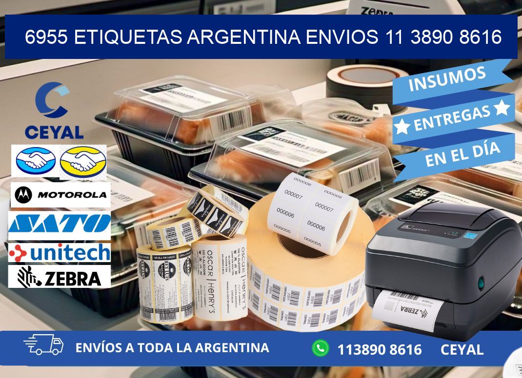 6955 ETIQUETAS ARGENTINA ENVIOS 11 3890 8616