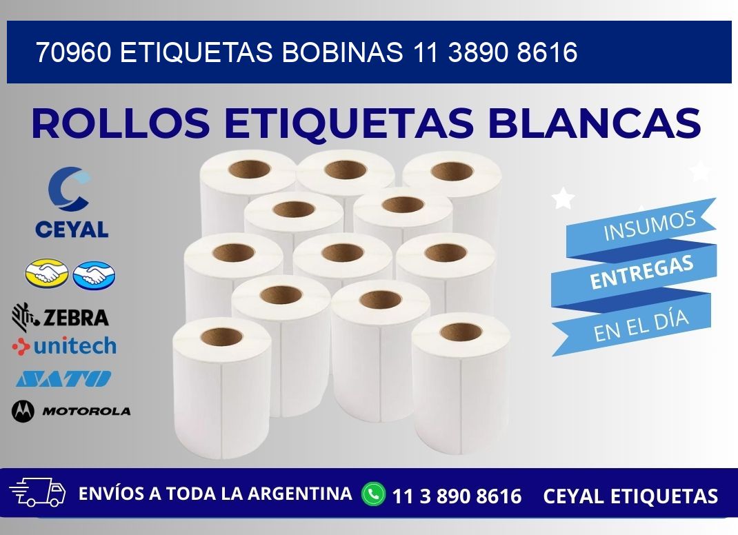 70960 ETIQUETAS BOBINAS 11 3890 8616