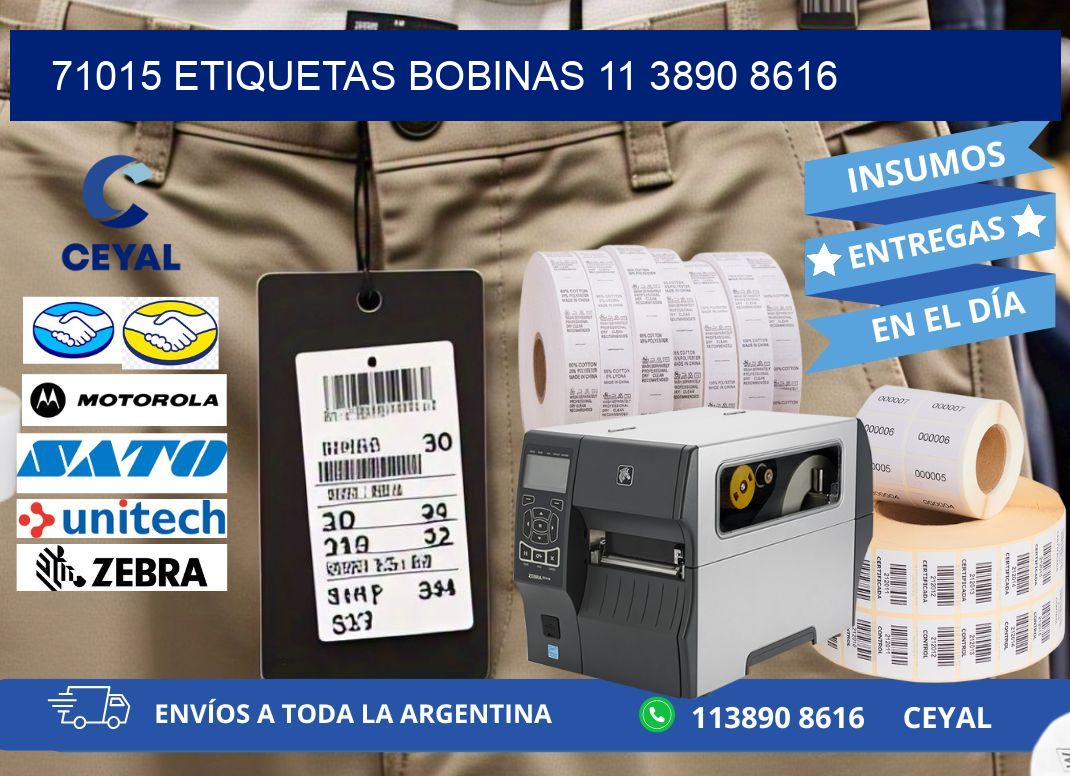 71015 ETIQUETAS BOBINAS 11 3890 8616