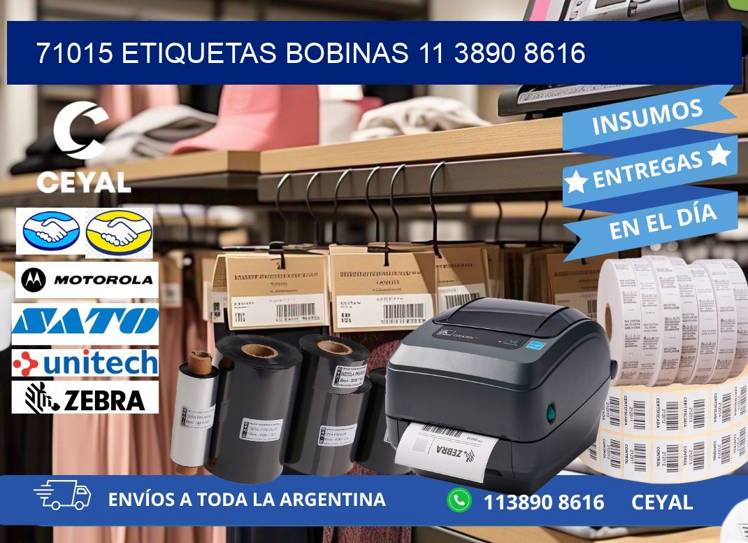 71015 ETIQUETAS BOBINAS 11 3890 8616