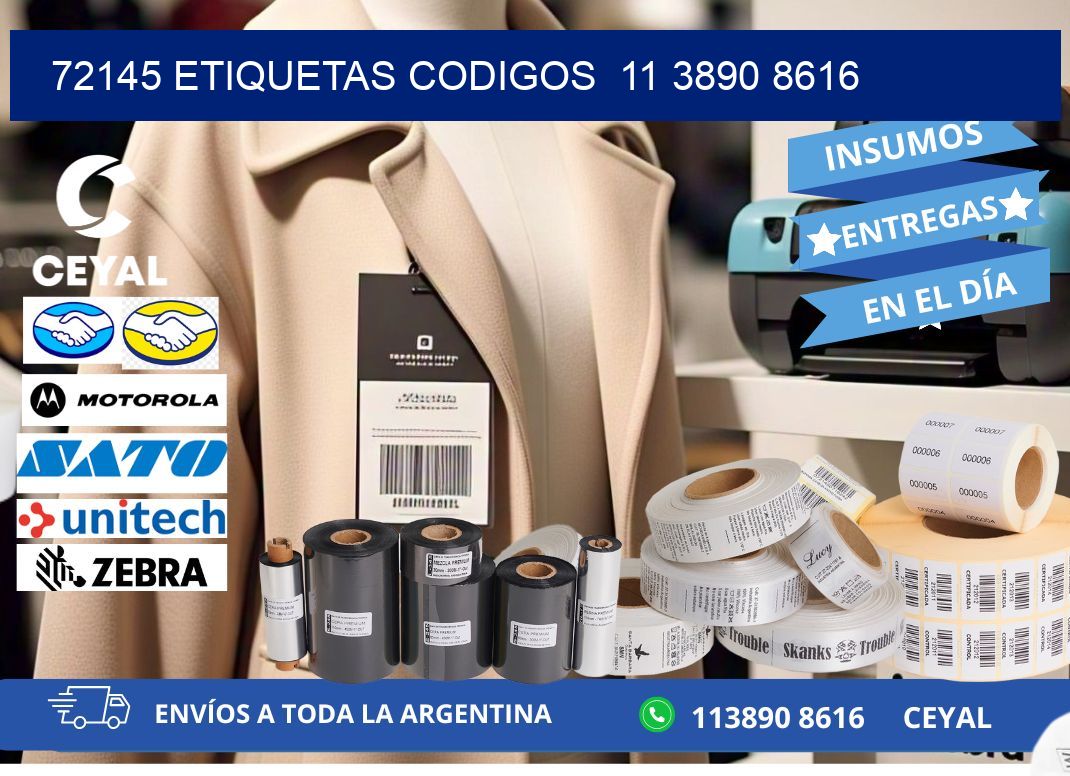 72145 ETIQUETAS CODIGOS  11 3890 8616