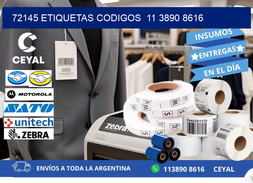 72145 ETIQUETAS CODIGOS  11 3890 8616