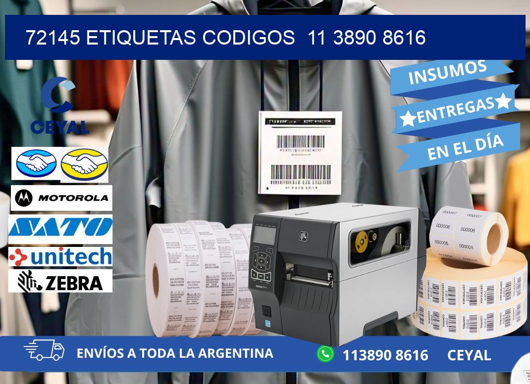 72145 ETIQUETAS CODIGOS  11 3890 8616