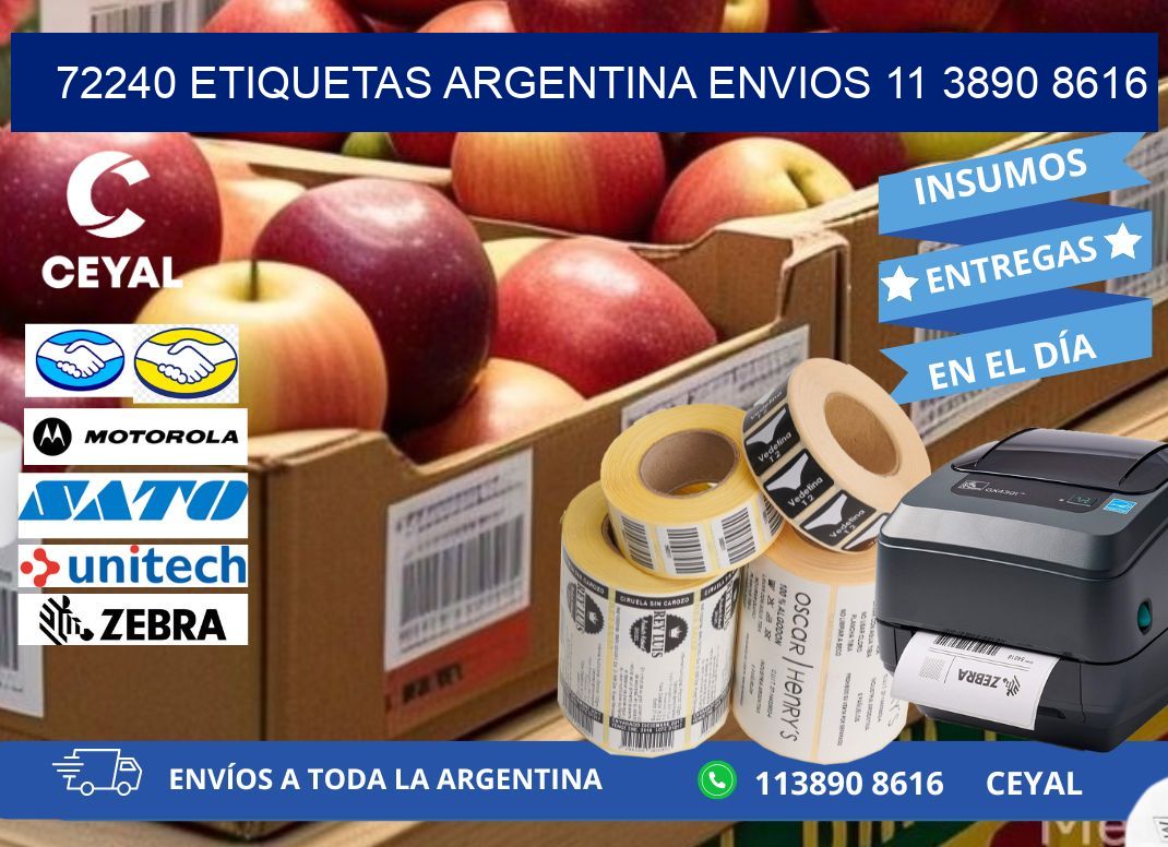 72240 ETIQUETAS ARGENTINA ENVIOS 11 3890 8616