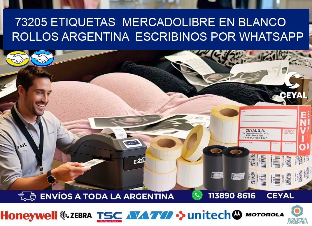 73205 ETIQUETAS  MERCADOLIBRE EN BLANCO ROLLOS ARGENTINA  ESCRIBINOS POR WHATSAPP